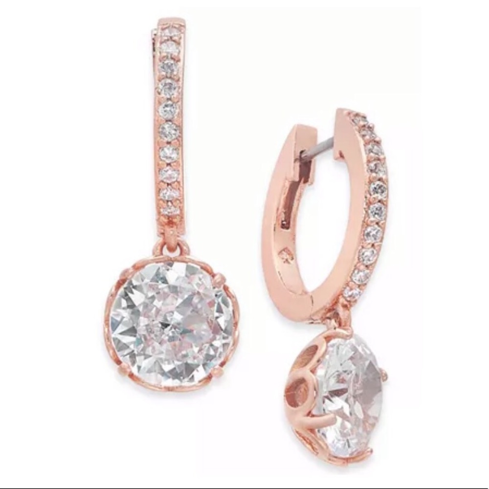 Kate Spade Dangling Crystal Huggie Hoop Earrings